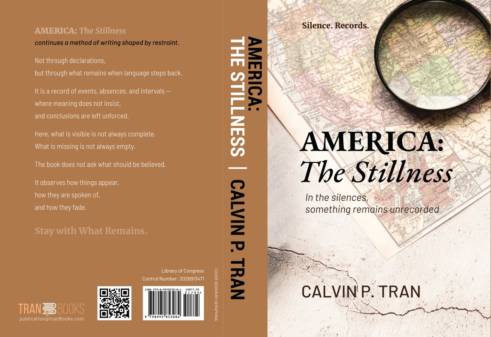 AMERICA: The Stillness Book Cover by Calvin P. Tran
